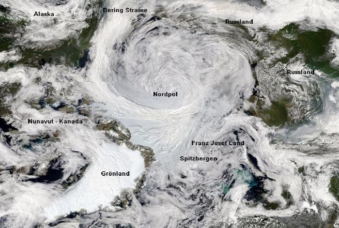 Wirbelsturm über der Arktis